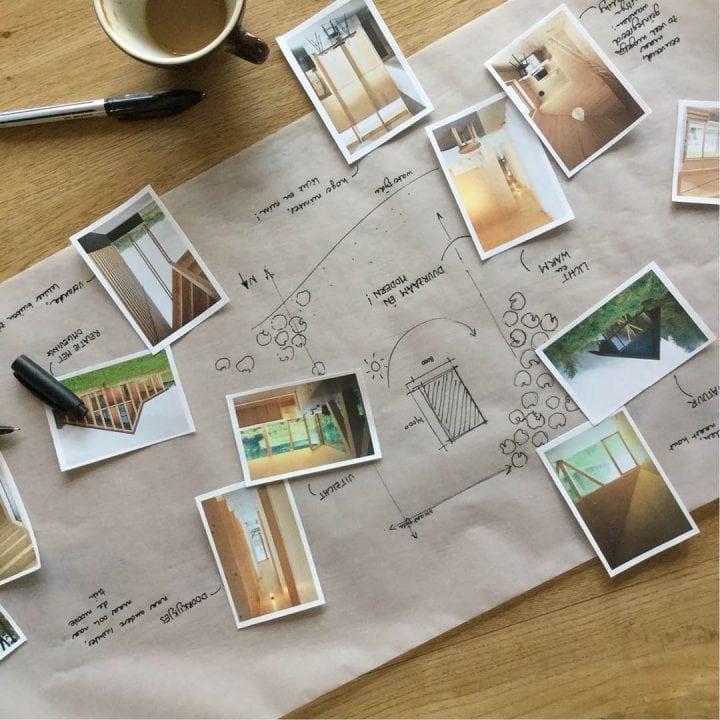 Schetsgesprek en verkenning houten woning laten bouwen