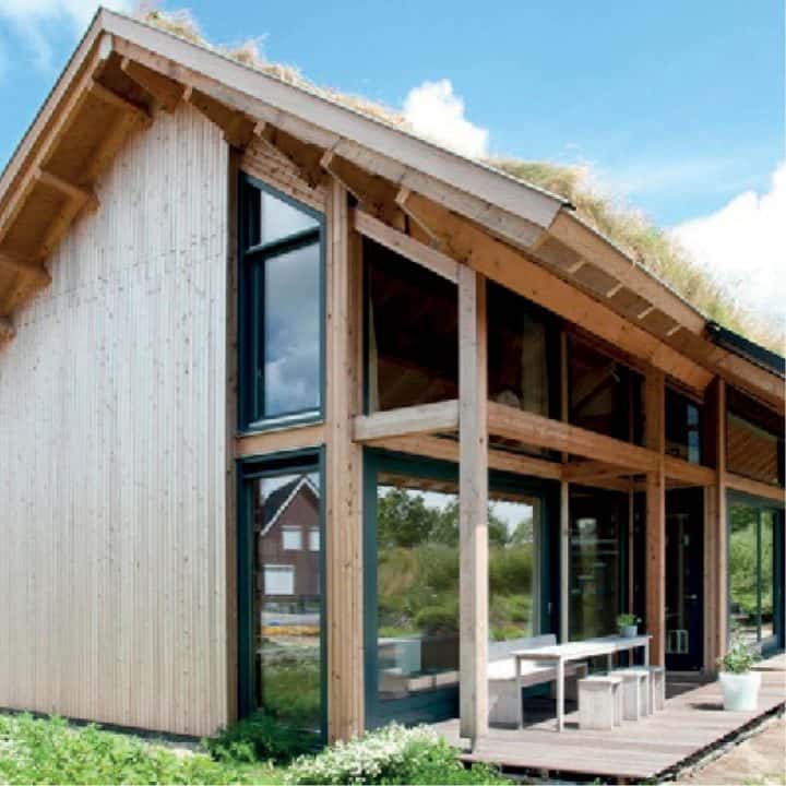 Opgeleverde woning van hout